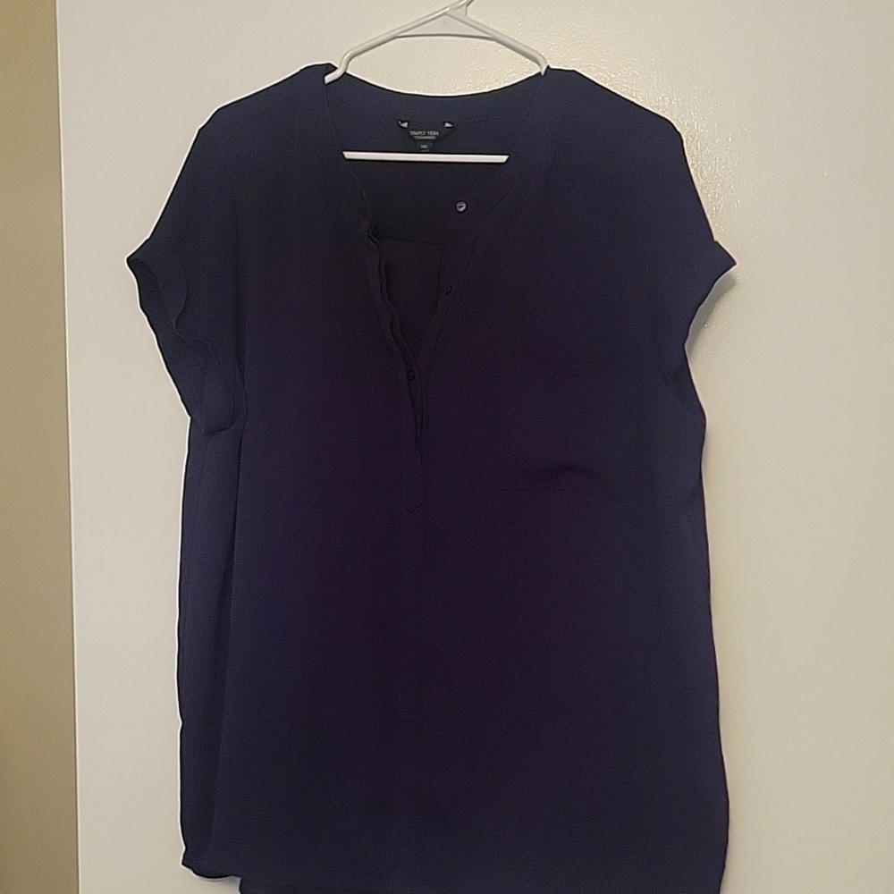 Simply Vera Short Sleeve Button Down